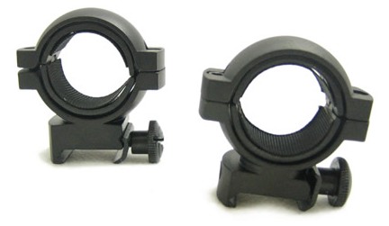 Крепления (кольца) для оптики низкие NcSTAR RB 18/2 1"  WEAVER RING / BLACK / FLAT STUD-LOW.